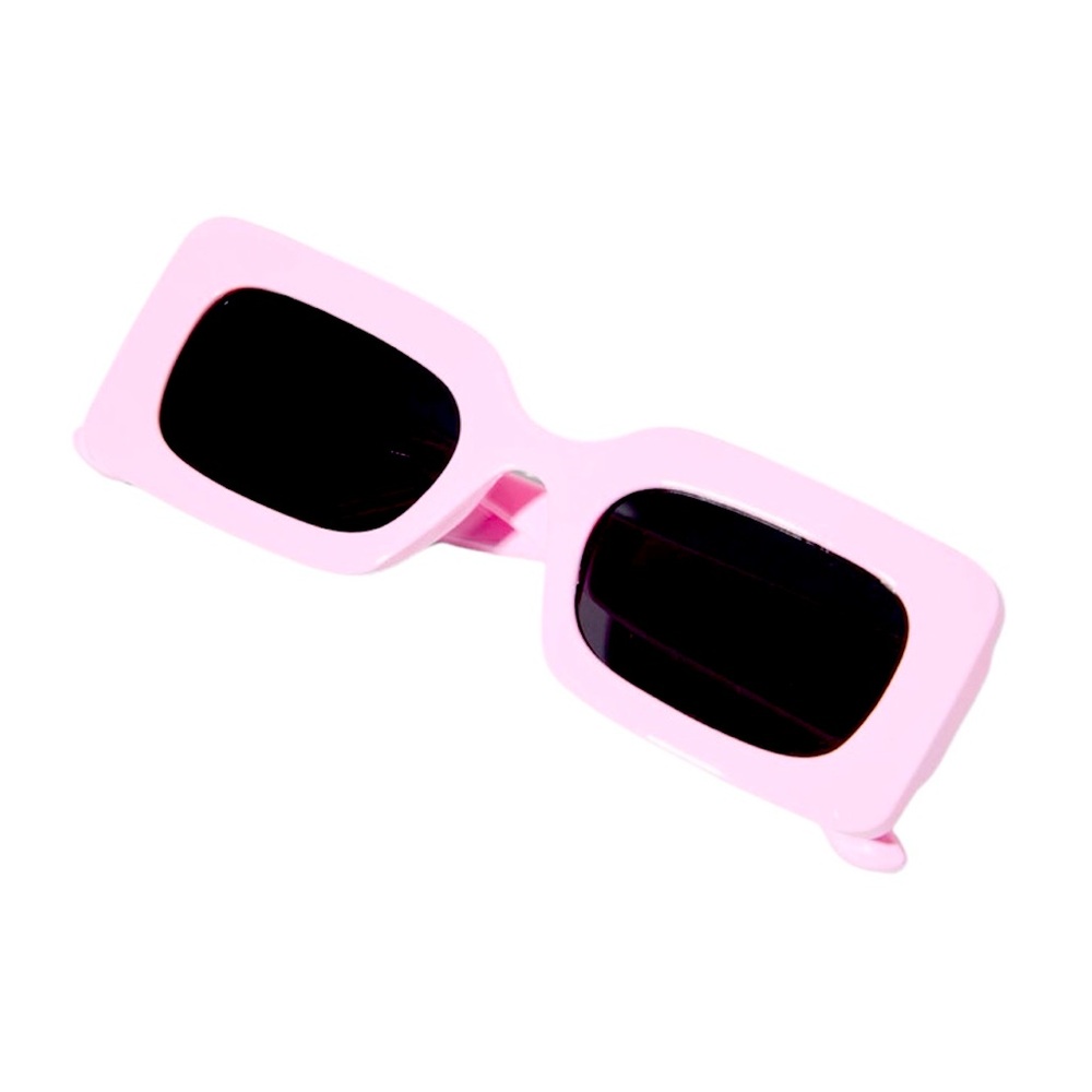 Pink Rectangle Retro Sunglasses - NWT - Picture 2 of 2